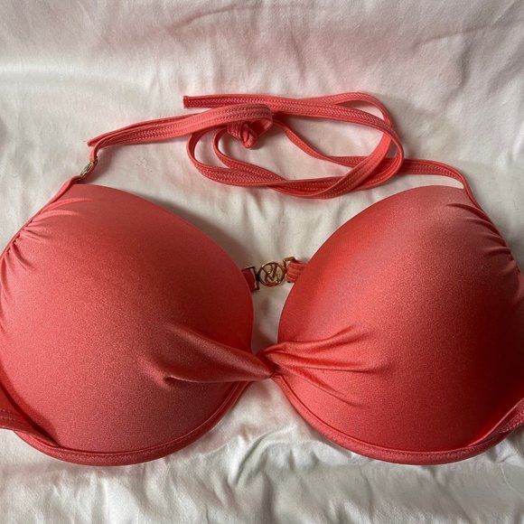 Victorias Secret Swim Bathing Suit Top - Coral 36C - Picture 1 of 2